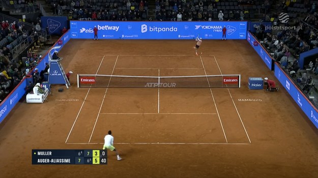 Skrót meczu Alexandre Muller - Felix Auger-Aliassime.
