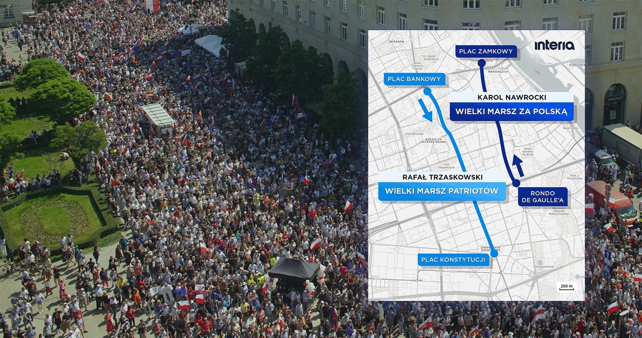Wielka bitwa na marsze. Zwolennicy kontrkandydatów przejdą ulicami Warszawy