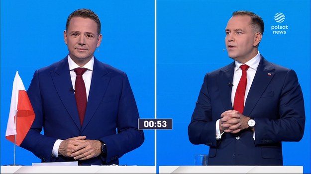 Debata prezydencka. Starcie Rafała Trzaskowskiego i Karola Nawrockiego. Drugi etap debaty to polityka zagraniczna. - Ja wolę Sorosa niż Orbana i to panu jasno powiem - Trzaskowski. - Ja się kieruję polskim interesem w polityce międzynarodowej i najważniejsze w tym jest doświadczenie międzynarodowe - Trzaskowski. - Jest pan finansowany przez niemieckie fundacje i pana Sorosa - Nawrocki. - Granica jest szczelna, prawo azylowe zawieszone, a pakt migracyjny nigdy nie wjedzie w życie - Trzaskowski. - Jest pan zastępcą Donalda Tuska, który nie robi nic jak 10 tys. imigrantów przekracza polską granicę - Nawrocki. - Jeśli chodzi o pakt migracyjny, w rozporządzeniu z 2015 roku została wpisana konkluzja, że jeżeli my będziemy pomagać Ukraińcom, to powinniśmy być wyłączeni z relokacji innych uchodźców - Trzaskowski. - Wy lubicie wszystko podpisywać - tak jak pan wczoraj Mentzenowi – powiedział Trzaskowski. - Granica jest szczelna, prawo azylowe zawieszone, a pakt migracyjny nigdy nie wjedzie w życie - Trzaskowski. - Mówił pan o swoich relacjach z politykami amerykańskimi. Zdaje się, że nikt pana nie zaprosił do Białego Domu - Nawrocki. - Trzeba zbudować koalicję państw przyfrontowych, żeby zboże z Ukrainy nie zalało Polski - Nawrocki. - Będziecie dążyć do umowy Mercosur, Zielonego Ładu i liberalizacji handlu z Ukrainą - Nawrocki o politycy wobec UE.