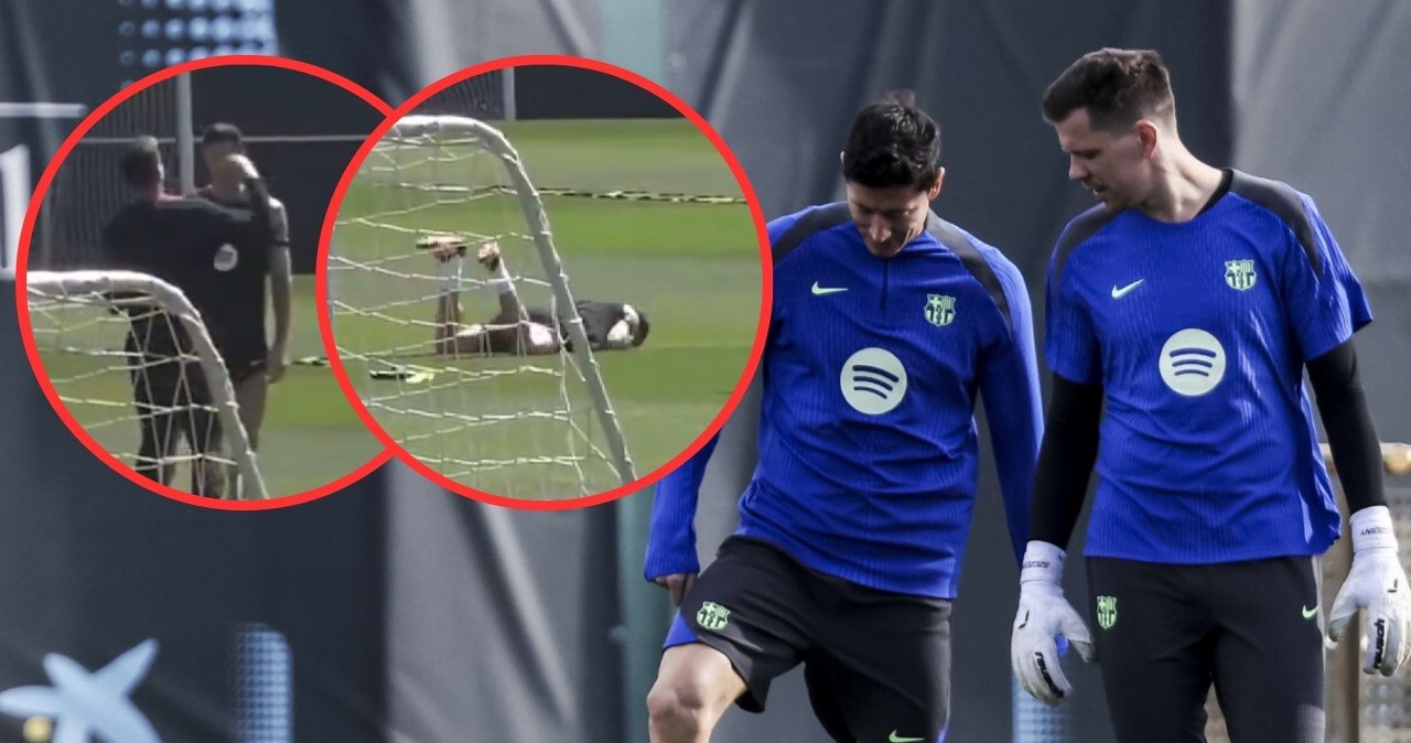 "Nokaut" na Lewandowskim, autorem Szczęsny. Sceny jak ze sportów walki