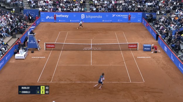 Skrót meczu Andrey Rublev - Flavio Cobolli.