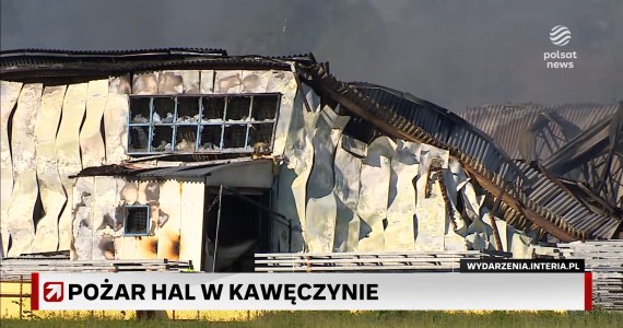 Pożar hal w Kawęczynie
