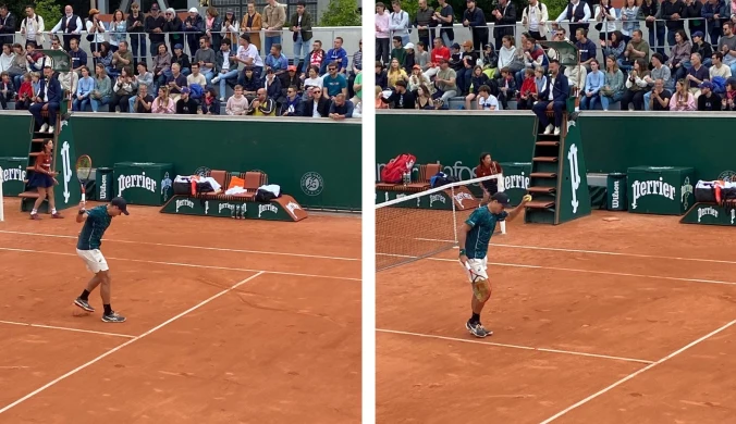 Wściekły okrzyk na korcie, Polak za burtą turnieju. Dał wyraz złości