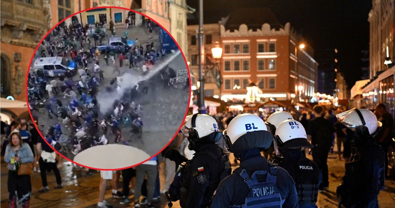 Kibice demolują Wrocław. Skandaliczne obrazki. Interweniowała brygada policji