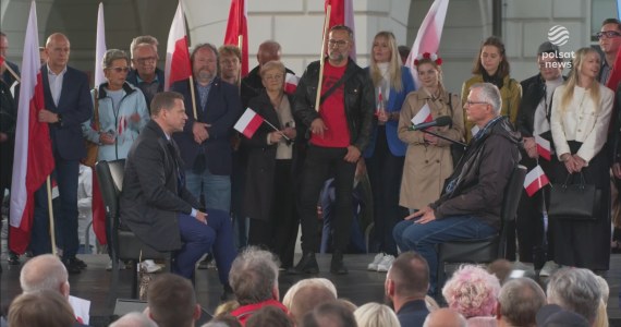 Karol Nawrocki na wiecu Trzaskowskiego. "Proszę wszystkich, by na moje imię i nazwisko nie głosowali"