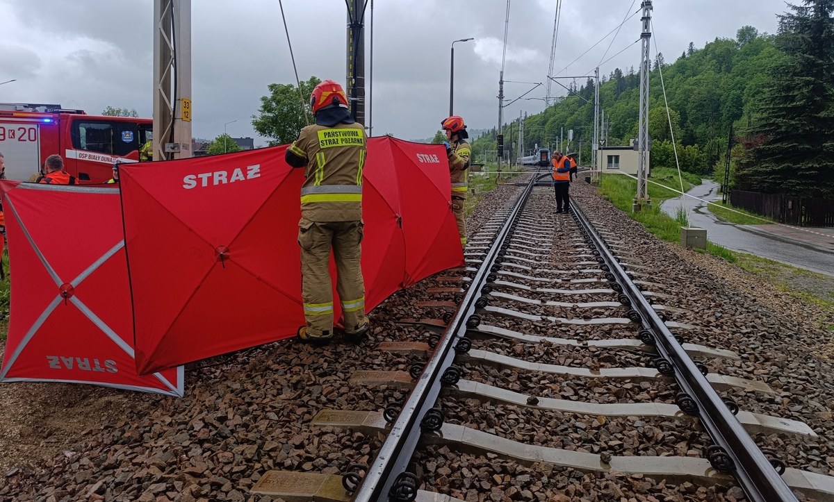 Śmierć na torach. Pociąg potrącił kobietę w Białym Dunajcu