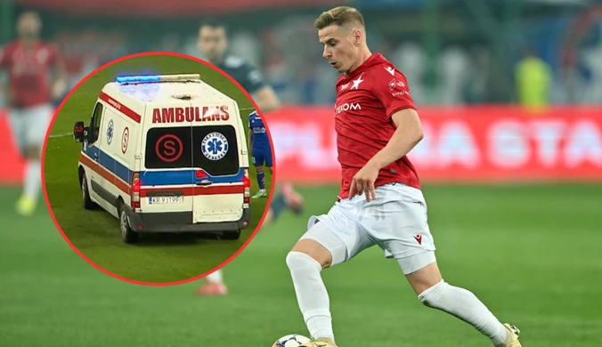 Karetka na murawie, piłkarz na noszach opuścił boisko. Poważna kontuzja w meczu Wisły