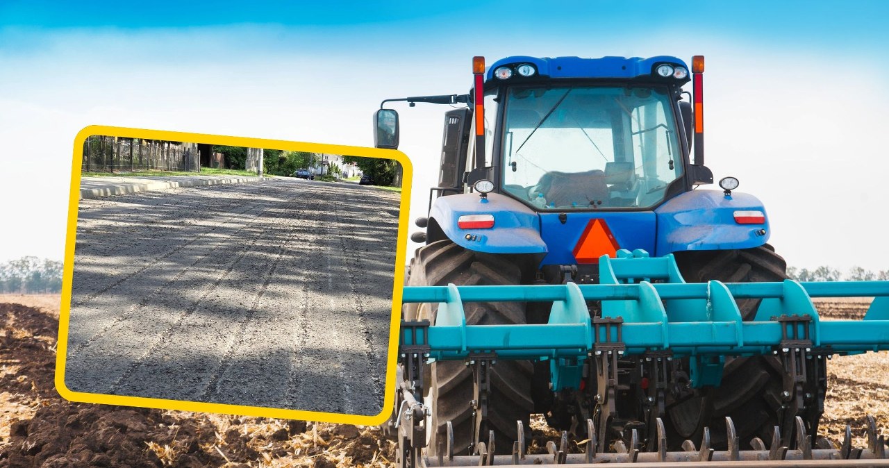 Rolnik przeorał drogę i uciekł. Policja szuka sprawcy