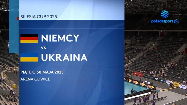 Skrót meczu Niemcy - Ukraina z turnieju Silesia Cup siatkarzy.