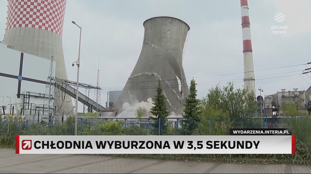 Dziewięćdziesięciometrowa chłodnia kominowa wyburzona w 3,5 sekundy. Tauron zlikwidował chłodnię kominową Elektrowni Łagisza w Będzinie, w województwie śląskim. To druga z trzech przeznaczonych do zburzenia. Do detonacji użyto łącznie 200 kilogramów materiałów wybuchowych. O szczegółach dla Wydarzeń 24 Bartosz Mokrzycki. 