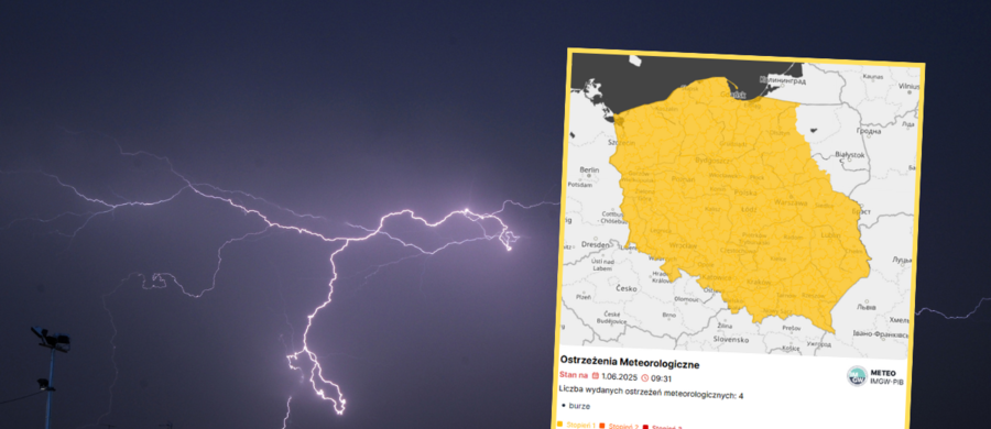 Instytut Meteorologii i Gospodarki Wodnej (IMGW) alarmuje: w niedzielę Polska znajdzie się pod wpływem niebezpiecznych zjawisk meteorologicznych. Eksperci wydali ostrzeżenie I stopnia przed burzami, które obejmuje niemal cały kraj, z wyjątkiem części województw warmińsko-mazurskiego i podlaskiego. Zjawiskom mogą towarzyszyć grad oraz trąby powietrzne.