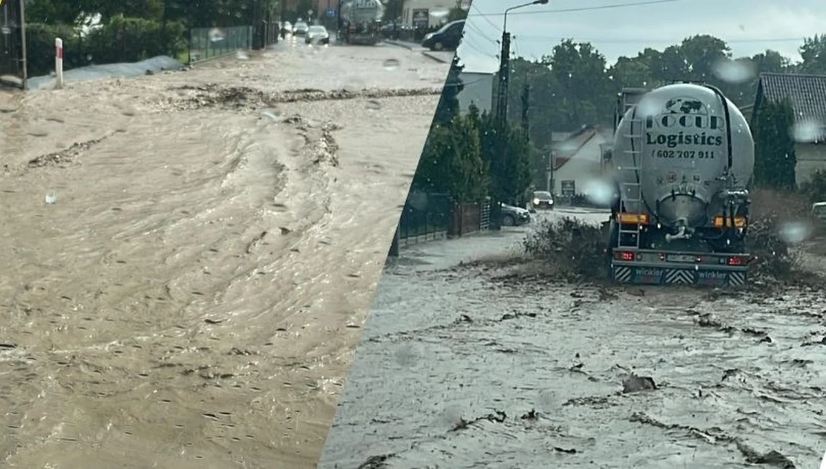 Gwałtowna pogoda nie oszczędza Raciborza (Śląskie). Poniedziałkowe ulewne deszcze i burze dały się mocno we znaki mieszkańcom. Niestety, we wtorek znowu nad miastem przeszedł front i zalane zostały drogi i parkingi. 