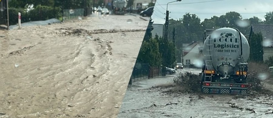 Gwałtowna pogoda nie oszczędza Raciborza (Śląskie). Poniedziałkowe ulewne deszcze i burze dały się mocno we znaki mieszkańcom. Niestety, we wtorek znowu nad miastem przeszedł front i zalane zostały drogi i parkingi. 