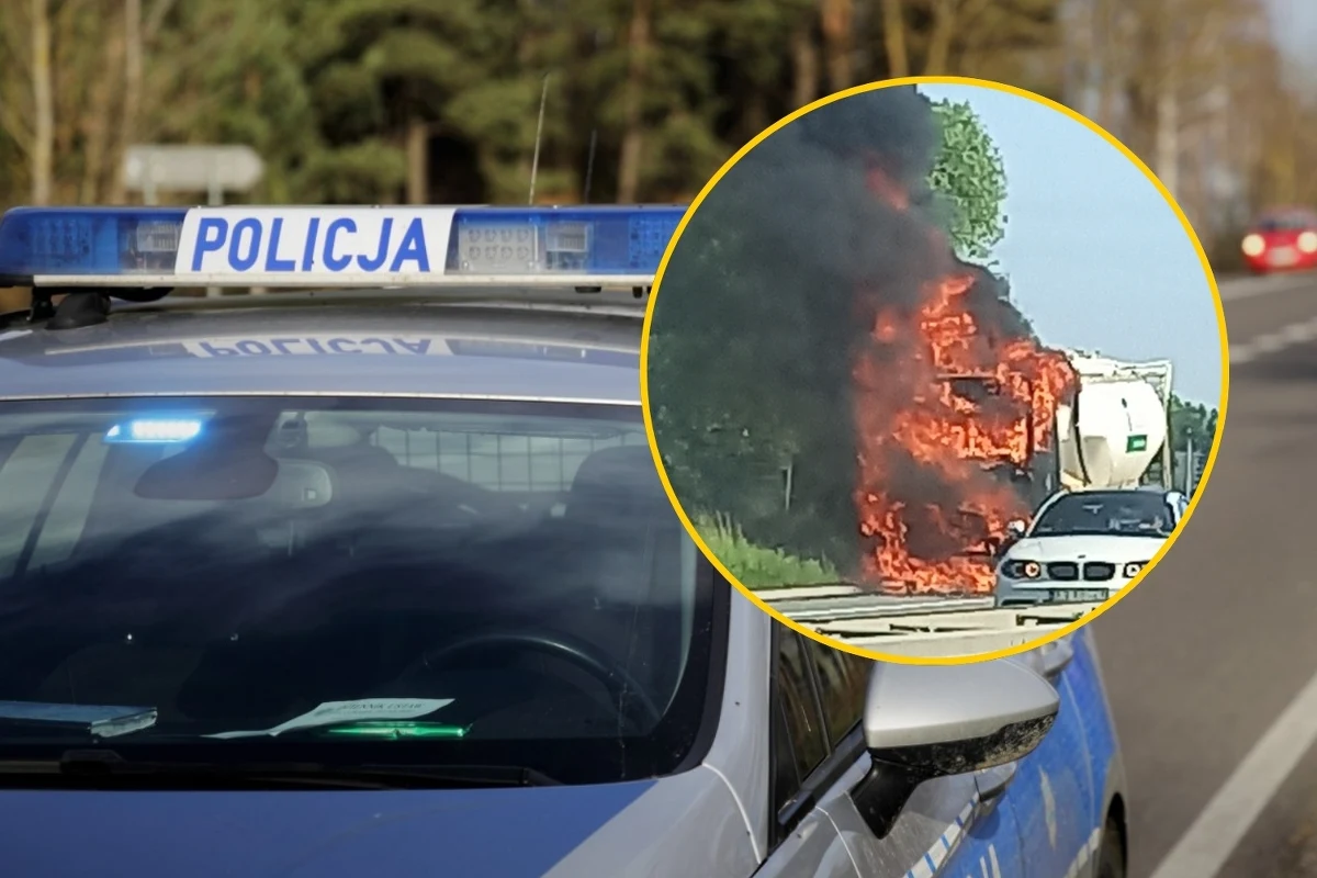 Pożar ciężarówki na autostradowej obwodnicy Krakowa. Kierowcy muszą liczyć się z utrudnieniami. 