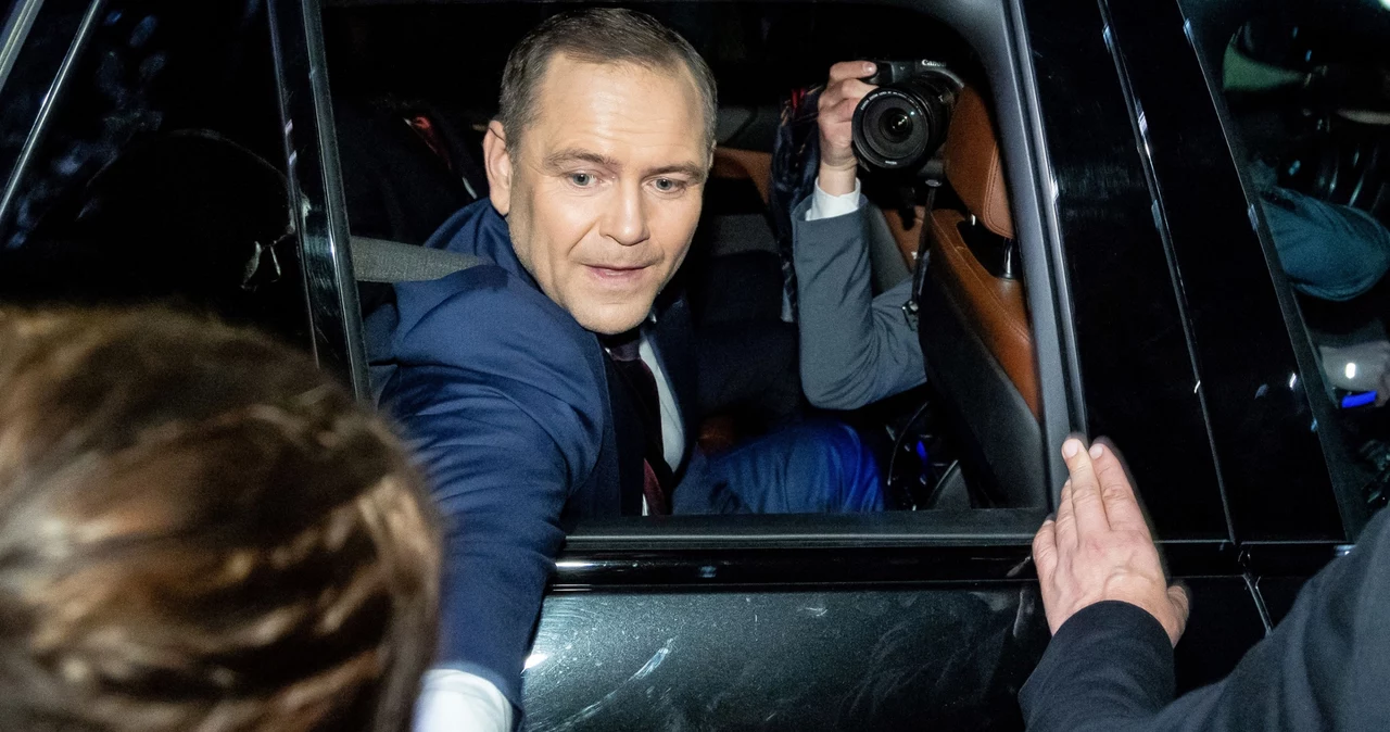 Karol Nawrocki po wyjściu z Pałacu Prezydenckiego po spotkaniu z Andrzejem Dudą