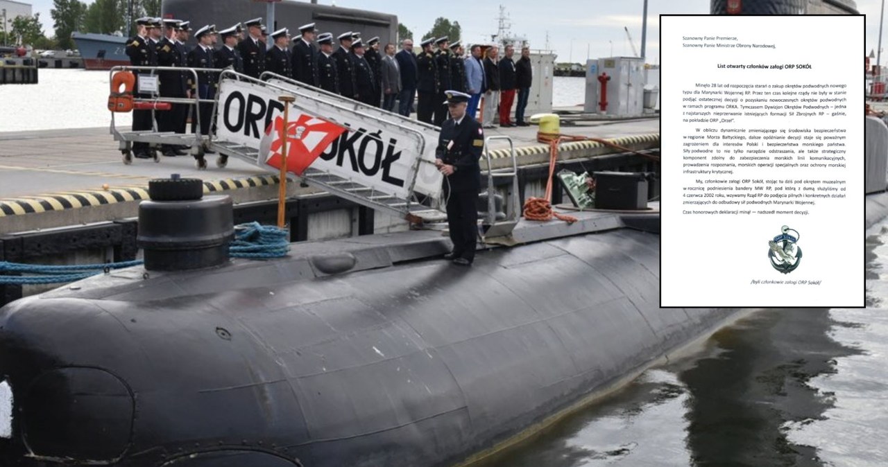 List otwarty dawnej załogi ORP Sokół do premiera. "Nadszedł czas decyzji"