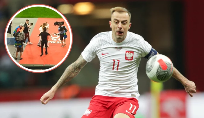 Grosicki utonął w ramionach żony. Poruszające sceny. Kibice wręcz oszaleli