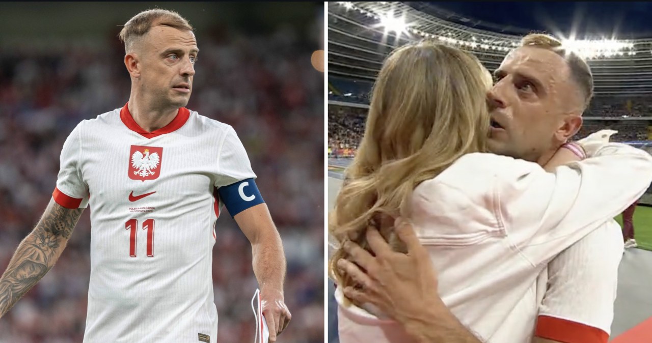 Wzruszające sceny w Chorzowie. Żona Grosickiego zalała się łzami