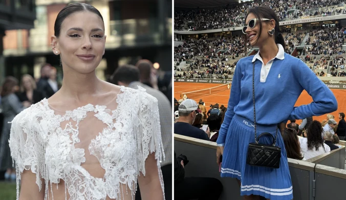 Polska celebrytka na kortach Rolanda Garrosa. Uwagę przykuwa jedno