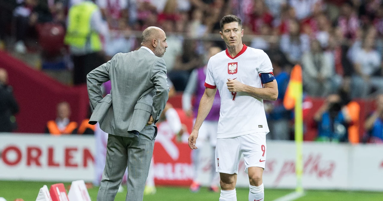 Michał Probierz i Robert Lewandowski