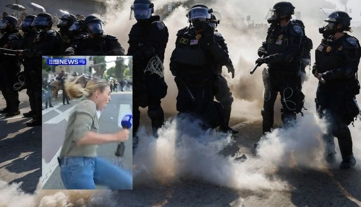Do niecodziennego zdarzenia doszło podczas masowych protestów w Los Angeles. Relacjonująca przebieg zdarzeń dziennikarka 9News Lauren Tomasi została postrzelona gumową kulą przez jednego z policjantów.