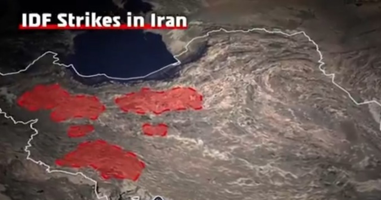 Bezprecedensowa skala ataku na Iran. Izrael pokazał mapę