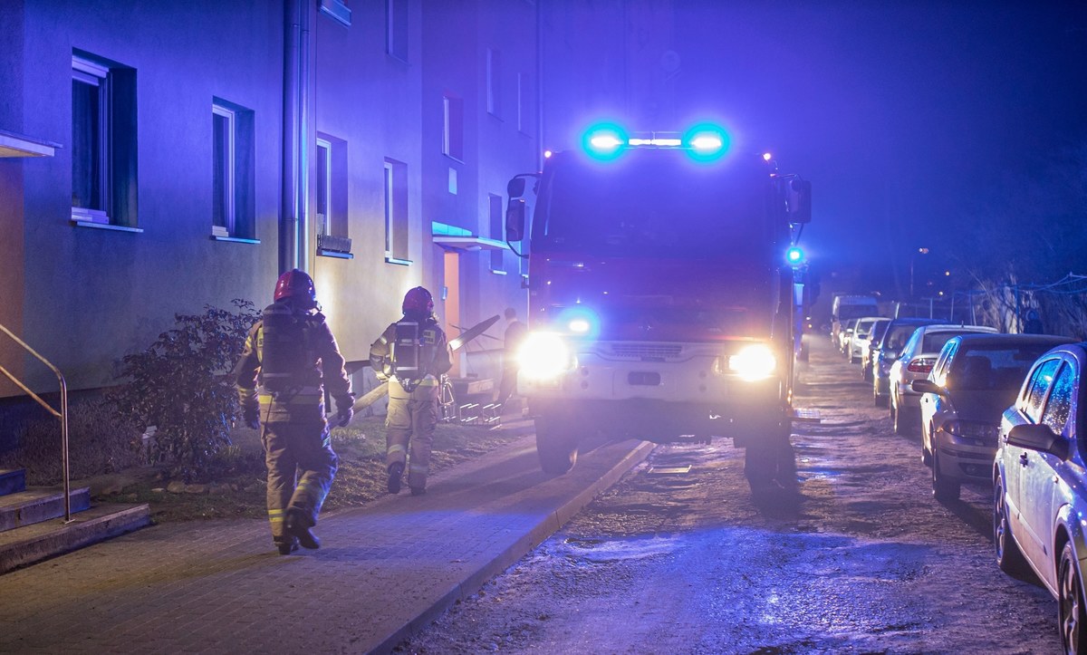Nocny pożar w Krakowie. Kilkudziesięciu strażaków w akcji