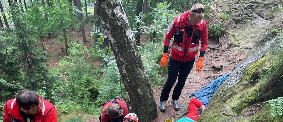 W czwartek doszło do groźnego wypadku podczas wspinaczki w rejonie Krzywej Turni w Górach Sokolich na Dolnym Śląsku. Mężczyzna spadł z wysokości czterech metrów, doznał licznych obrażeń.