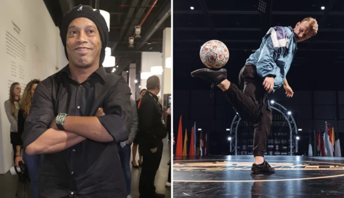 Adrian Zagórski wystąpił przed Ronaldinho. Brazylijczyk nie krył zachwytu