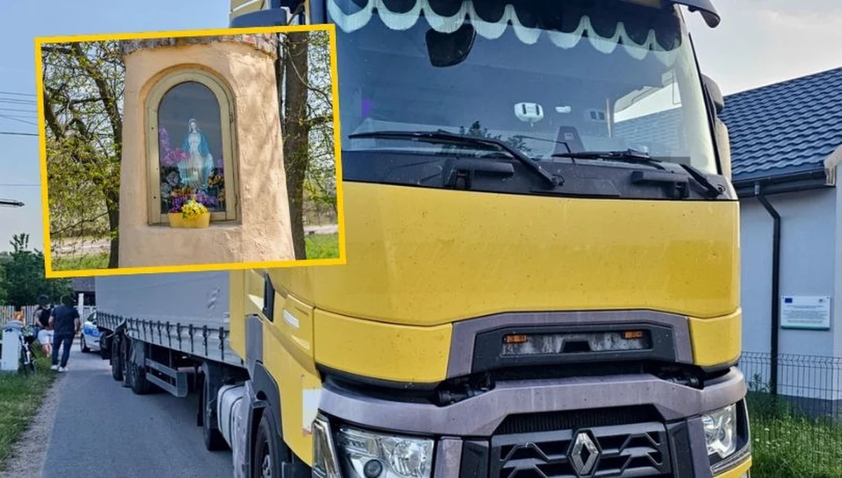 W Stobiecku Szlacheckim (woj. łódzkie) świadkowie powstrzymali pijanego kierowcę wielotonowej ciężarówki, który chwilę wcześniej uderzył w przydrożną kapliczkę. Mężczyzna miał 2,5 promila alkoholu.