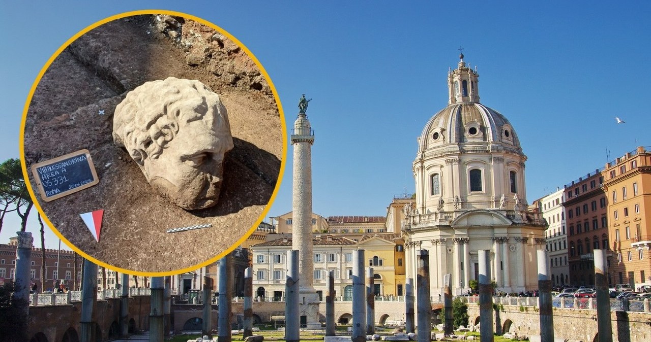 Archeolodzy wykopali wielką głowę. Rzymski skarb sprzed 2 tysiącleci