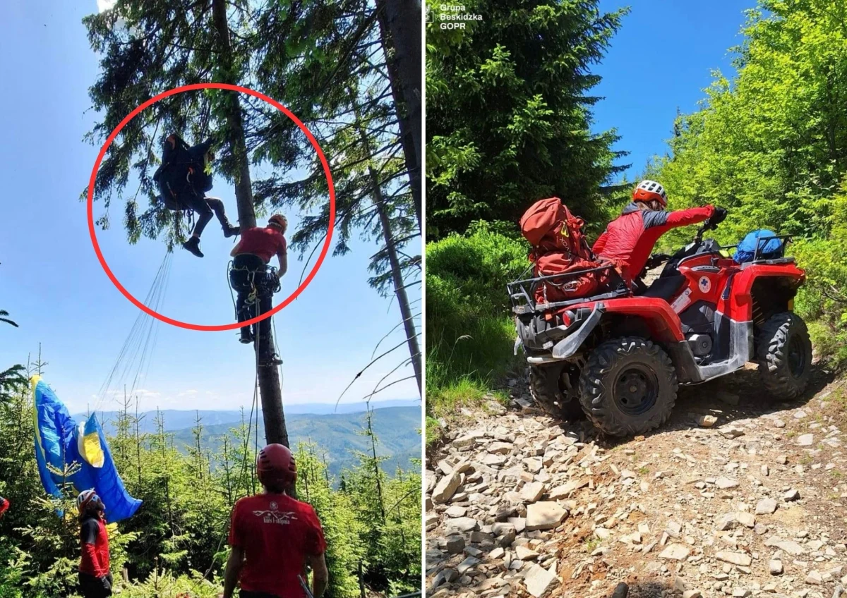 ​Znacząco wzrosła liczba turystów na beskidzkich szlakach - oceniają ratownicy GOPR-u. Sprzyja temu dobra pogoda oraz zbliżające się wakacje. Niestety, coraz więcej turystów wyrusza w góry bez przygotowania. Ratownicy w miniony weekend pomagali m.in. paralotniarzowi, który wpadł na drzewo.