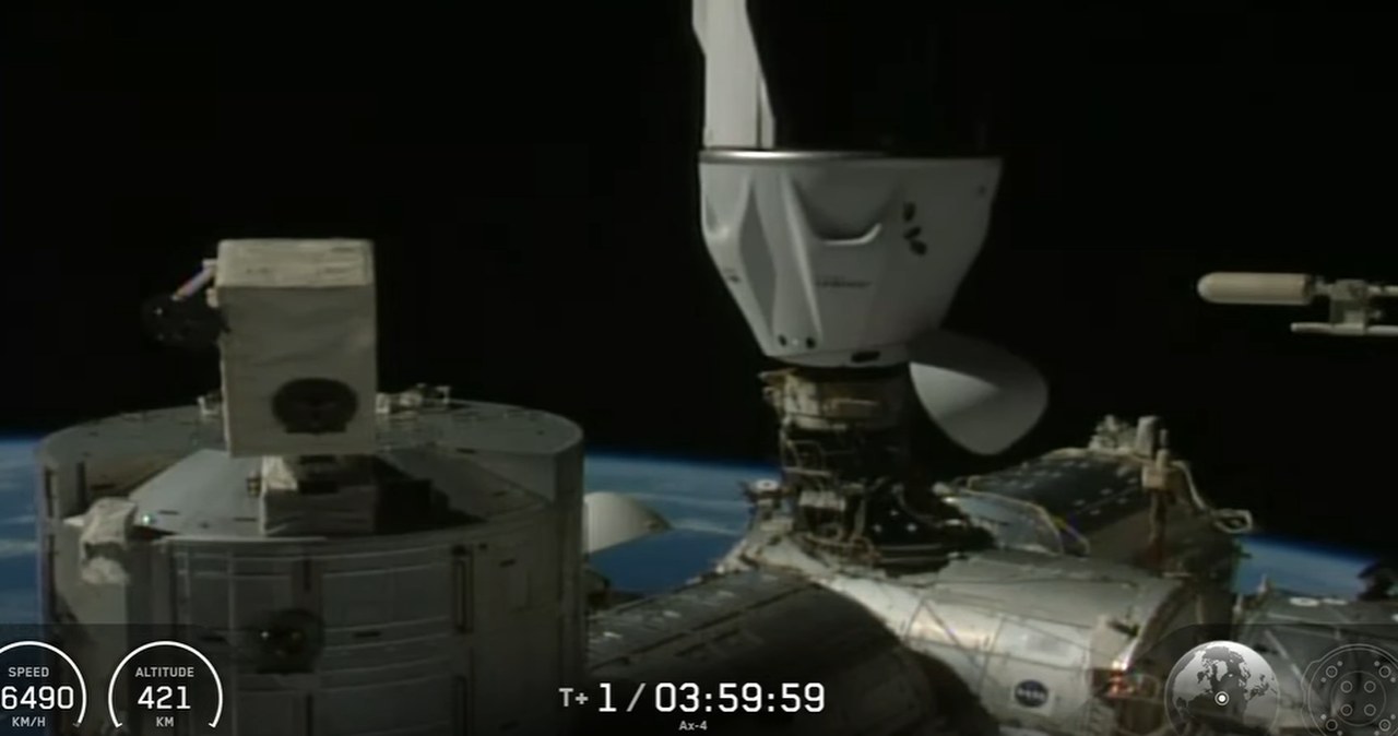 Sławosz Uznański-Wiśniewski doleciał do ISS. Astronauci Ax-4 u celu