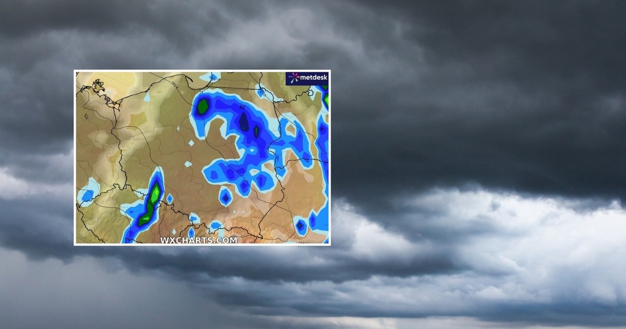 Deszczowe chmury zakryją Polskę. Do centrum wrócą burze