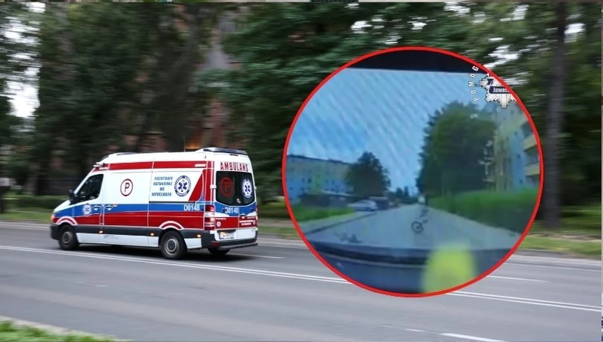 Groźnie wyglądający wypadek w Jaworznie ( Śląskie). 7-letni chłopiec bez opieki osoby dorosłej poruszający się rowerem, wjechał na jezdnię wprost pod nadjeżdżające bmw. Dziecko na szczęście nie doznało poważnych obrażeń. 