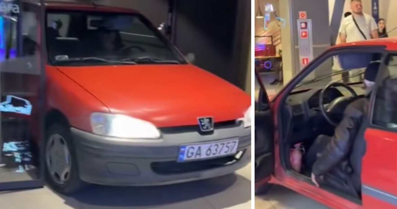 Wjechał autem do galerii w Gdyni. 4 tys. zł mandatu dla seniora