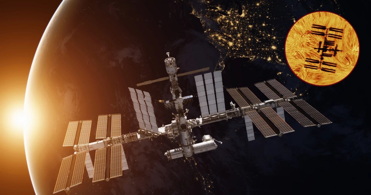 Spektakularny widok. ISS i rozbłysk słoneczny uchwycone na jednym zdjęciu