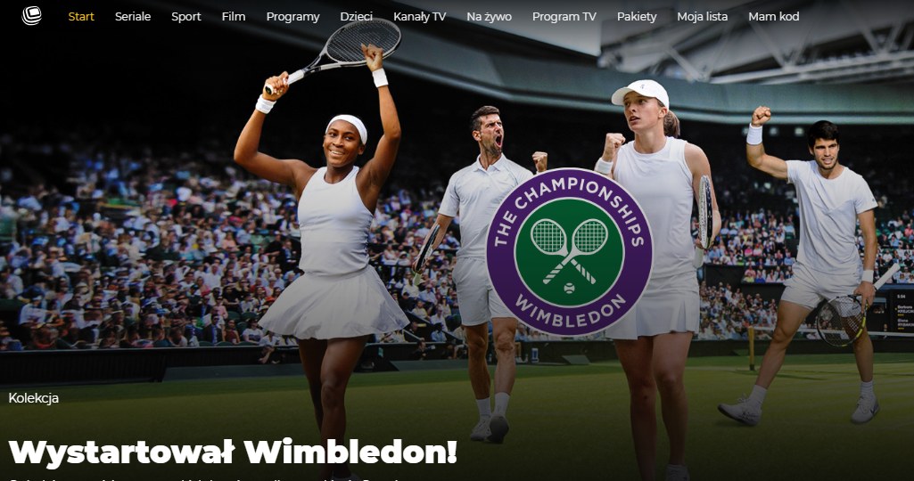Transmisje z wszystkich kortów Wimbledonu w Polsat Box Go
