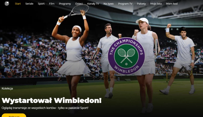 Transmisje z wszystkich kortów Wimbledonu w Polsat Box Go