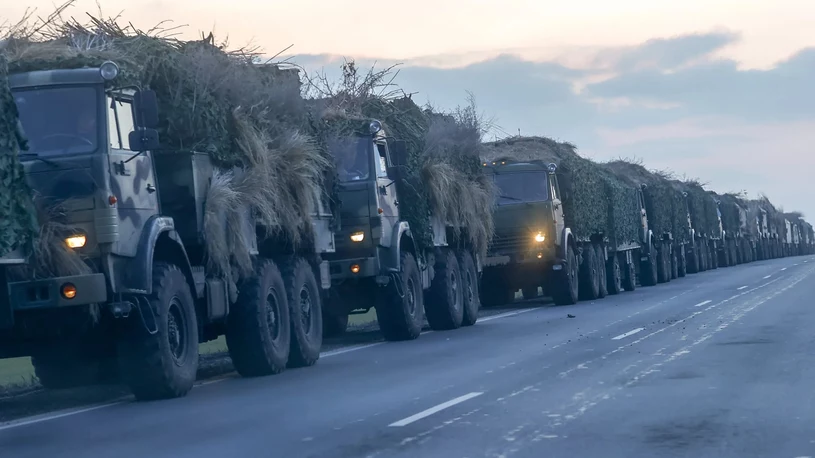 Duży konwój rosyjskich pojazdów zmierza na Ukrainę