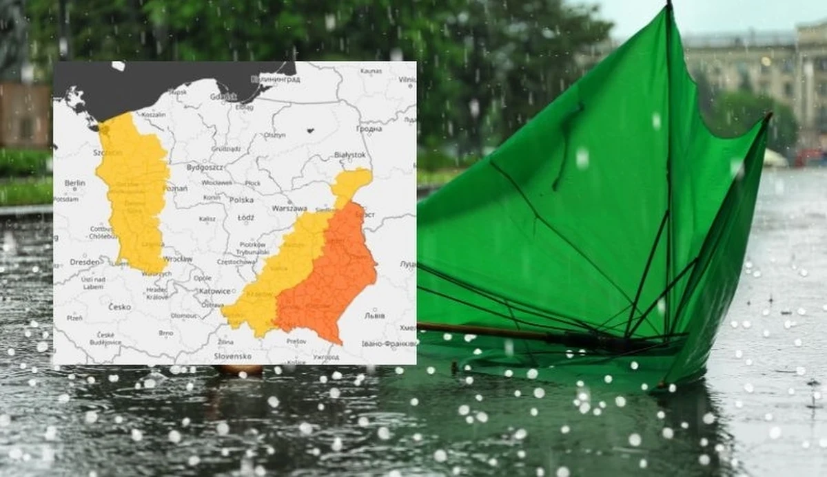 Chwilowo kończy się upał w Polsce - w poniedziałek bardzo gorąco będzie jeszcze na wschodzie kraju - ale pogoda może być niebezpieczna. Instytut Meteorologii i Gospodarki Wodnej wydał ostrzeżenia I i II stopnia przed burzami z opadami deszczu i gradu oraz porywami wiatru. Alertami objęta jest zachodnia, południowo-wschodnia i południowa Polska. Alerty wydało też RCB.