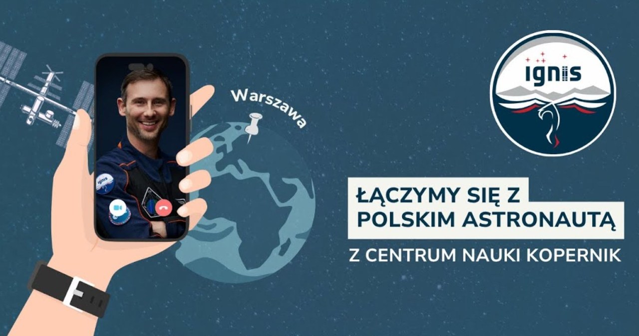 Polski astronauta odpowiada na pytania uczniów. Na żywo z ISS