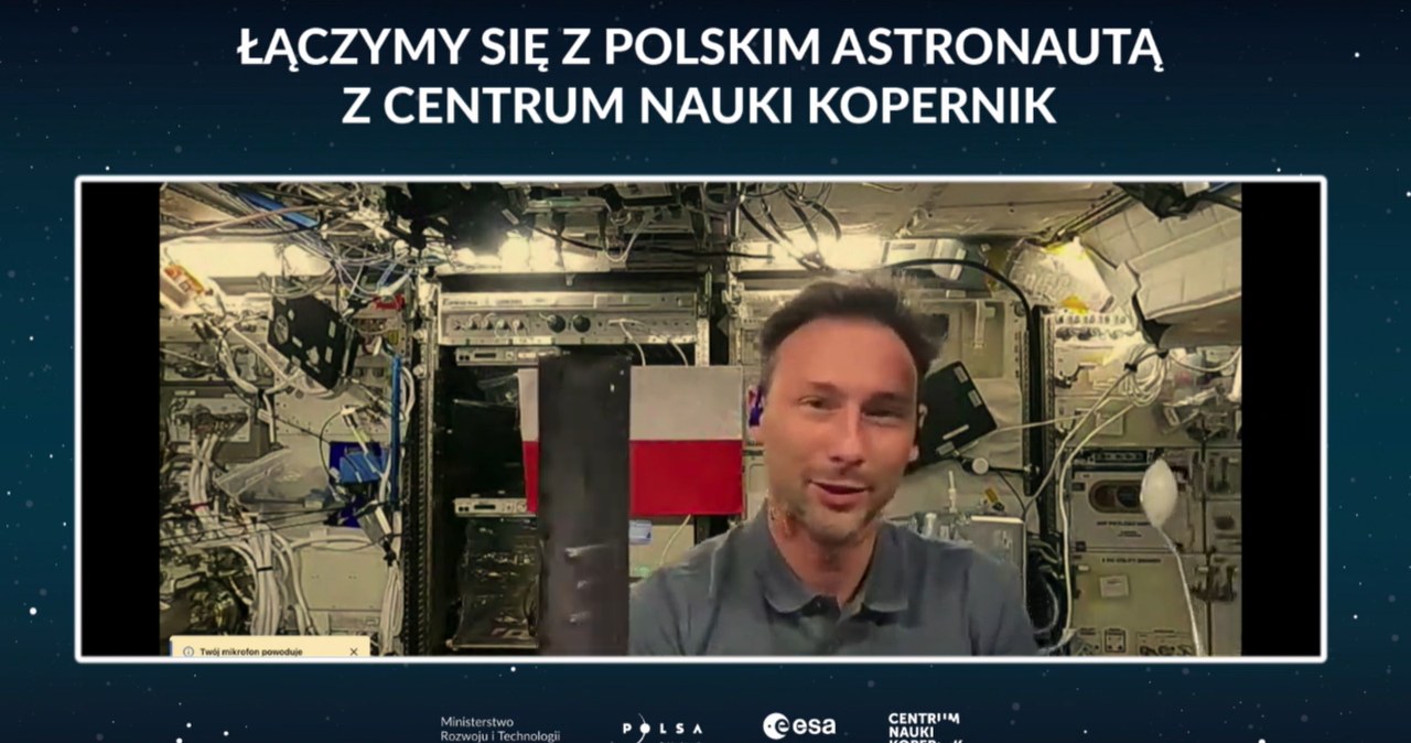 Uznański-Wiśniewski na żywo z ISS. Eksperymenty i rozmowa z uczniami
