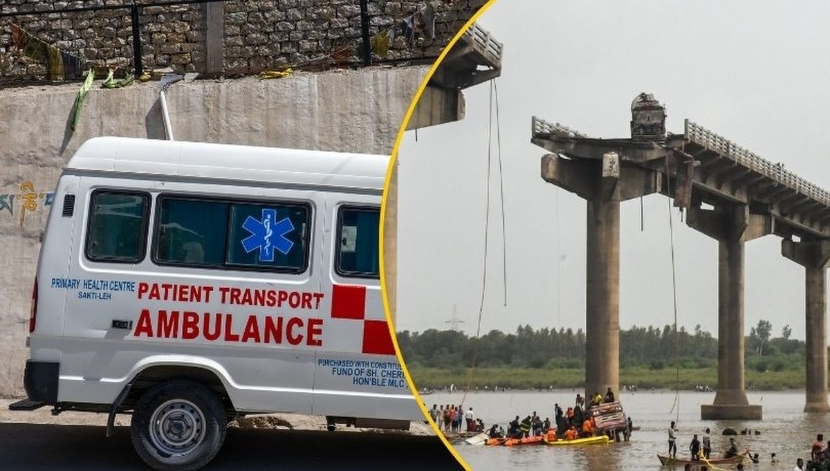 Zawalił się most. Samochody wpadły do rzeki