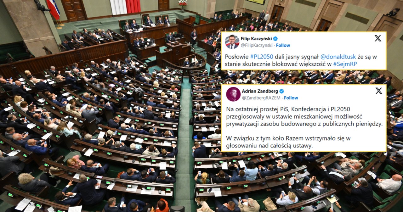 Rozłam w koalicji podczas głosowania, fala komentarzy. "Zdumiewa"