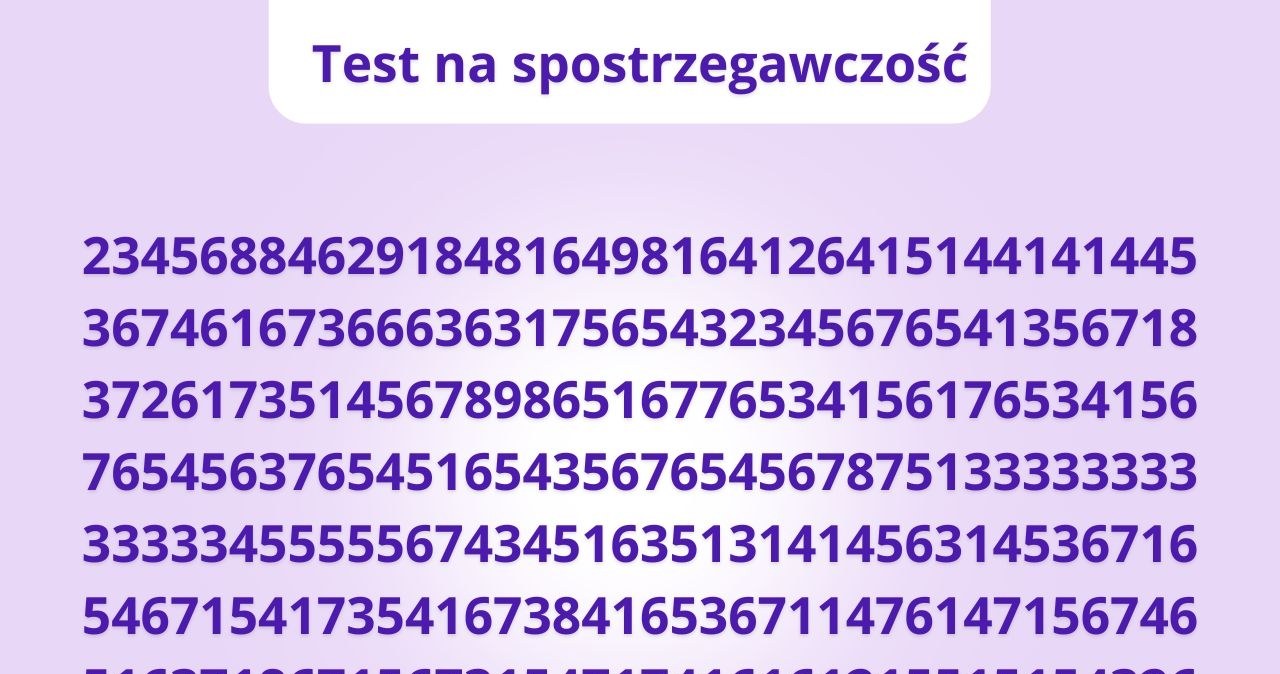 Masz sokoli wzrok? Sprawdź, ile "9" zauważysz w tej zagadce