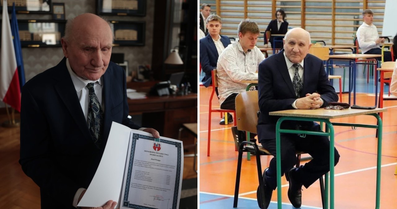 Najstarszy maturzysta ze specjalnym wyróżnieniem. "Honorowe świadectwo"