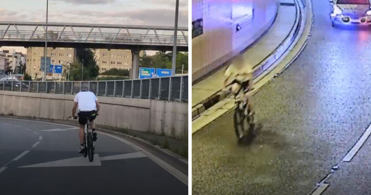 Szaleńcza ucieczka rowerzysty. Policji pomógł przypadkowy kierowca