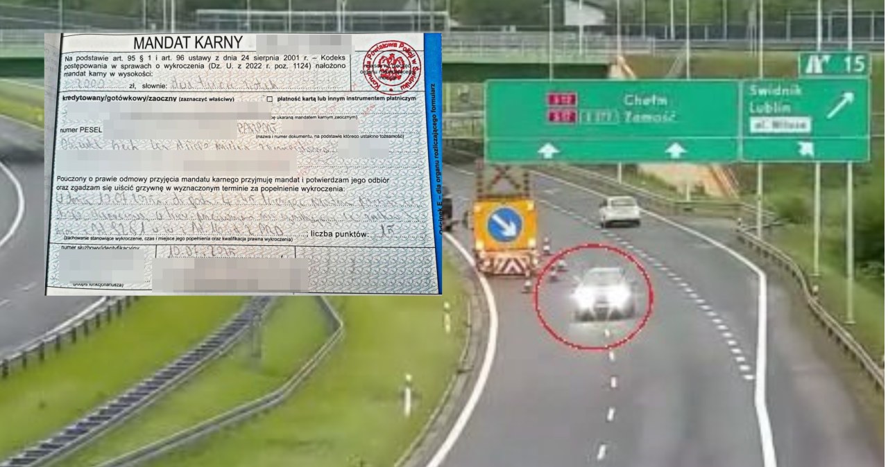Jechał pod prąd drogą ekspresową. Dostał 2 tys. zł mandatu i 15 punktów
