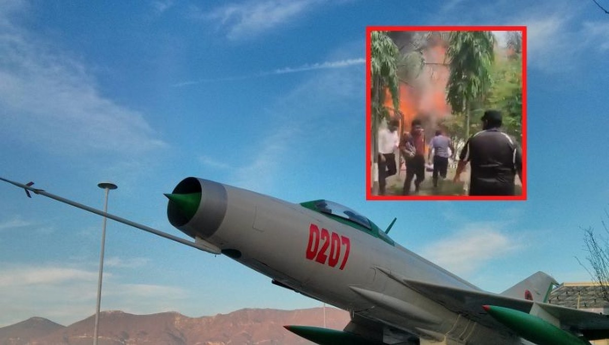 Myśliwiec szkoleniowy spadł na kampus. Wielu zabitych i rannych